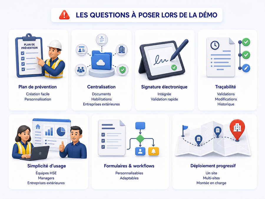Informations à demander pour une démo